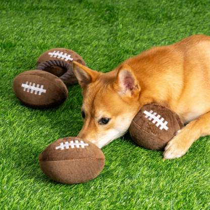 Plush Rugby Football Sound Toy Dog Interactive Toy