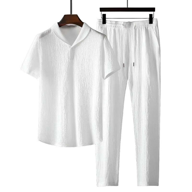 Casual Short Sleeve & Trousers Set
