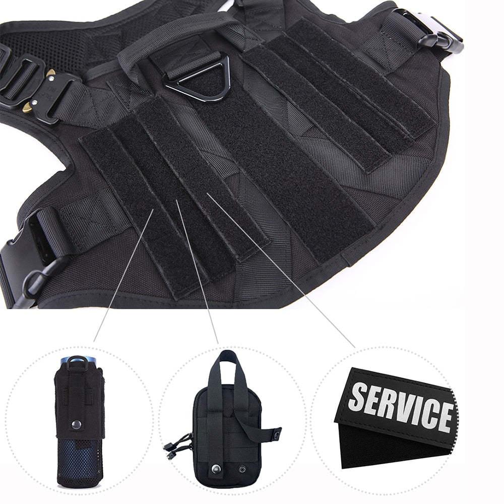 Military No-Pull Tactical Dog Harness Vest