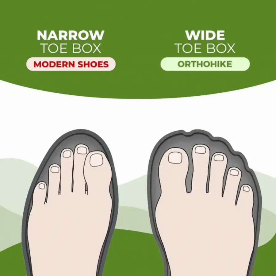 Orthopedic Hiking Shoes for Men Waterproof Suede Leather with Arch Support