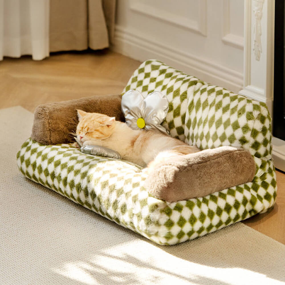 Vintage Leisure Diamond Dog & Cat Sofa Bed