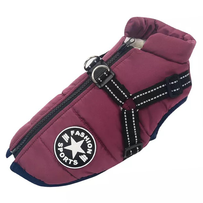 Dog Winter Jacket Coat With Harness
