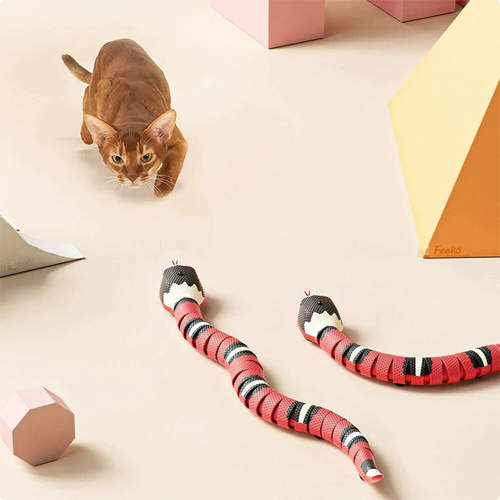 Smart Sensing Snake Electron Interactive Cat Toys-gladdween