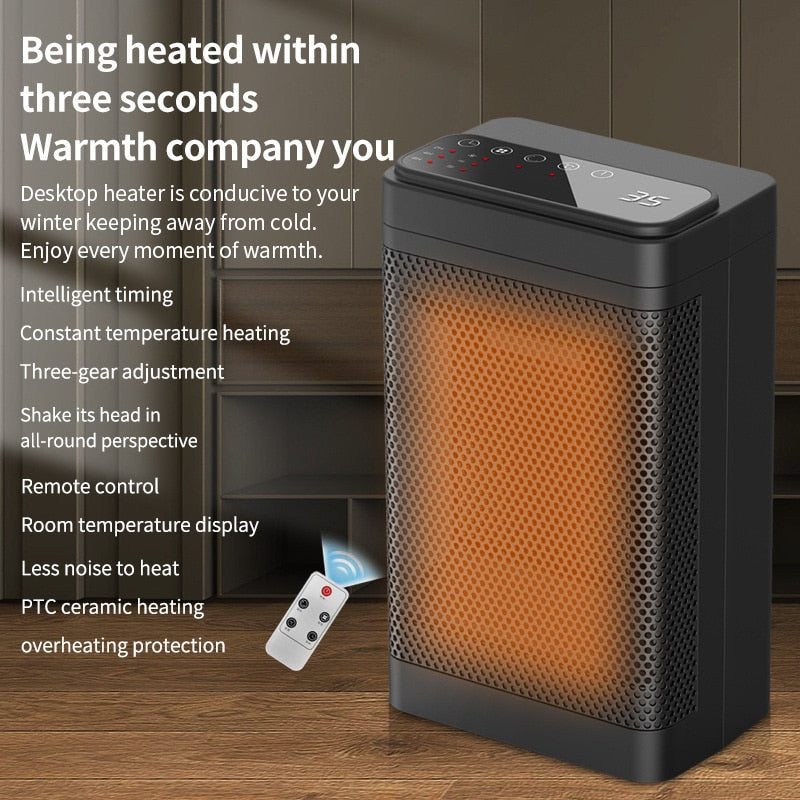 Space Heater With Fan & Thermostat 1500w/1200w-gladdween