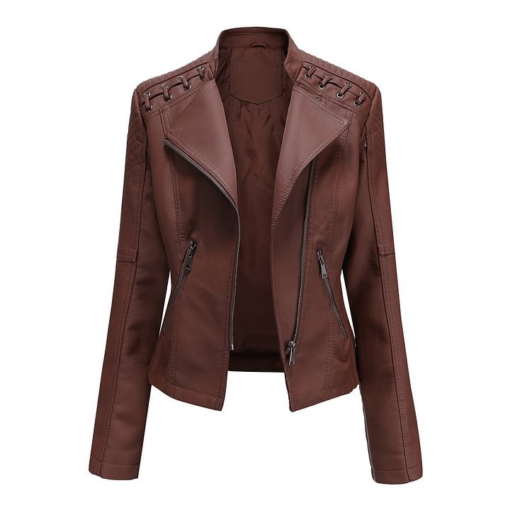 Lambskin leather jacket