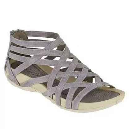 Hollow Out Breathable Round Toe Flat Sandals