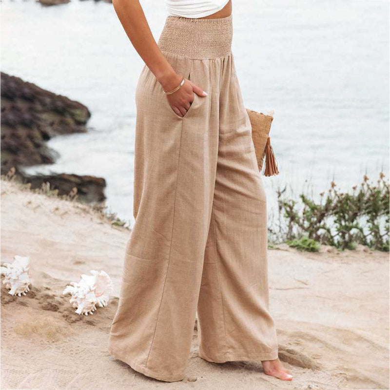Arianwen - Wide Leg Pants - Casual - Cotton - Ideal for Summer