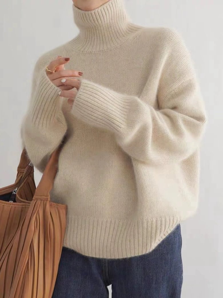 Cashmere Turtleneck Women's Sweater