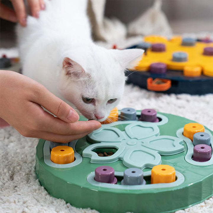Cat Food Puzzle Feeder, Cat Treats Puzzle Toys-gladdween