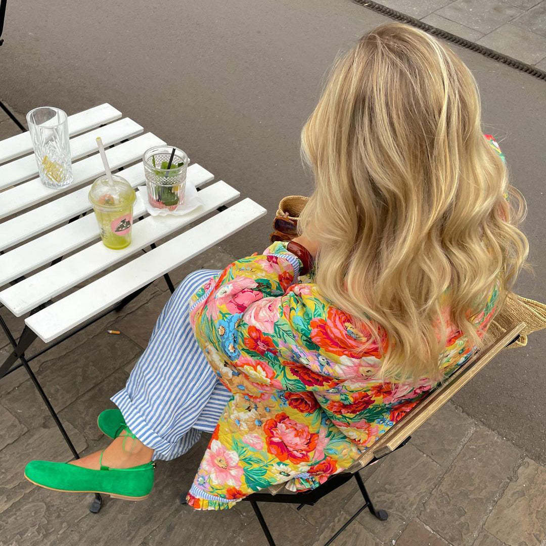 Bell Sleeves Colorful Cotton-Padded Jacket