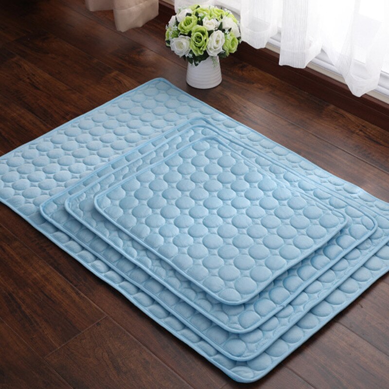 Pet Dog Cooling Mat Summer Keep Cool Ice Silk Mattress-gladdween