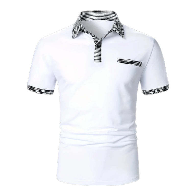 Men's Button Down Colorblock Sports Short Sleeve Shirt