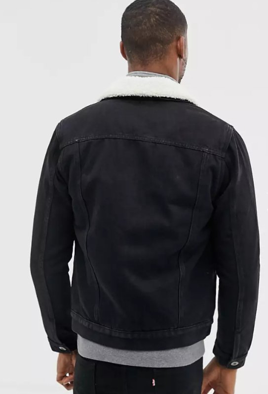 Men's Winter Fleece Denim Jacket