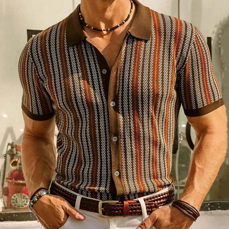 Vintage Knitted Shirt for Men