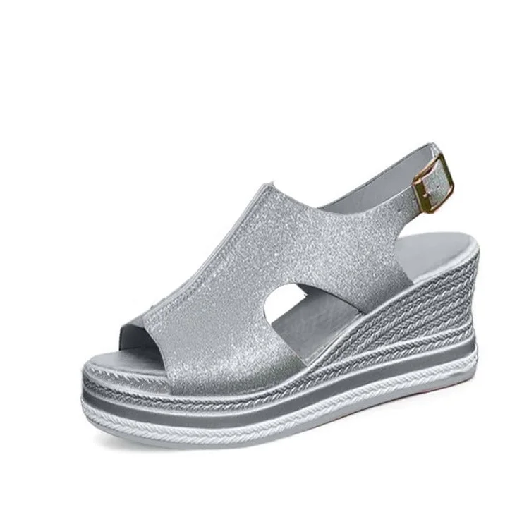Orthopedic Women Sandals Arch Support Glitter Color NonSlip Sandals