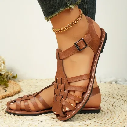 Ankle Buckle Strap Sandals for Women