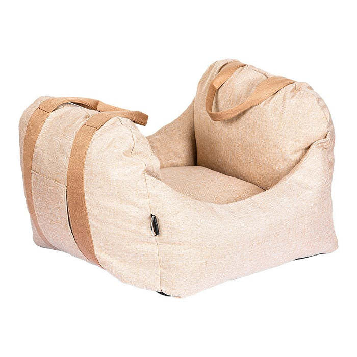 Car Seat Bed: Front First Class Portable & Detachable For Small & Medium Dog-gladdween