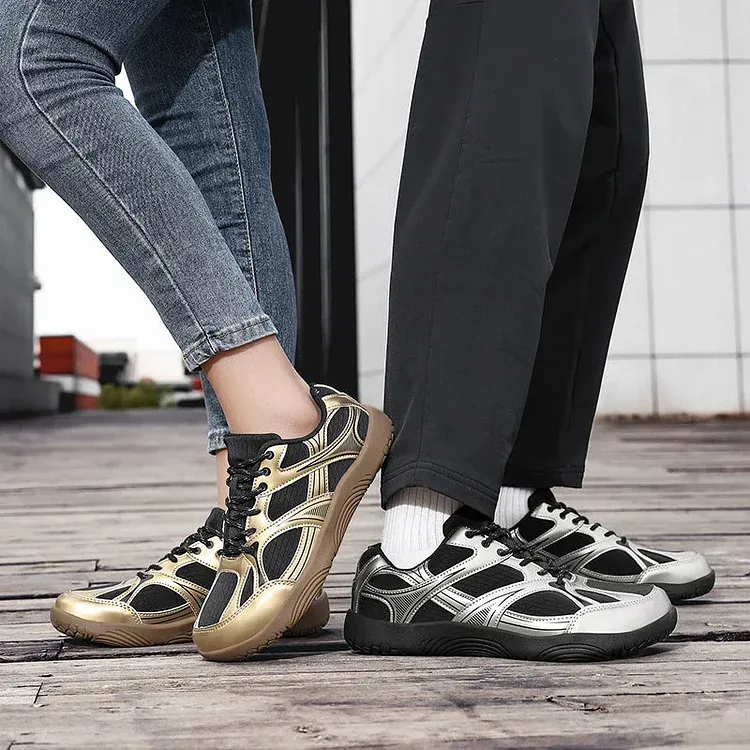 Metallic Mesh Active Sneakers