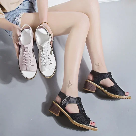 Fashionable Orthopedic High Heels Open Toe Sandals For Women