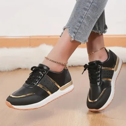 Orthopedic Women Shoes Leather Breathable Comfy Summer Platform Sneakers