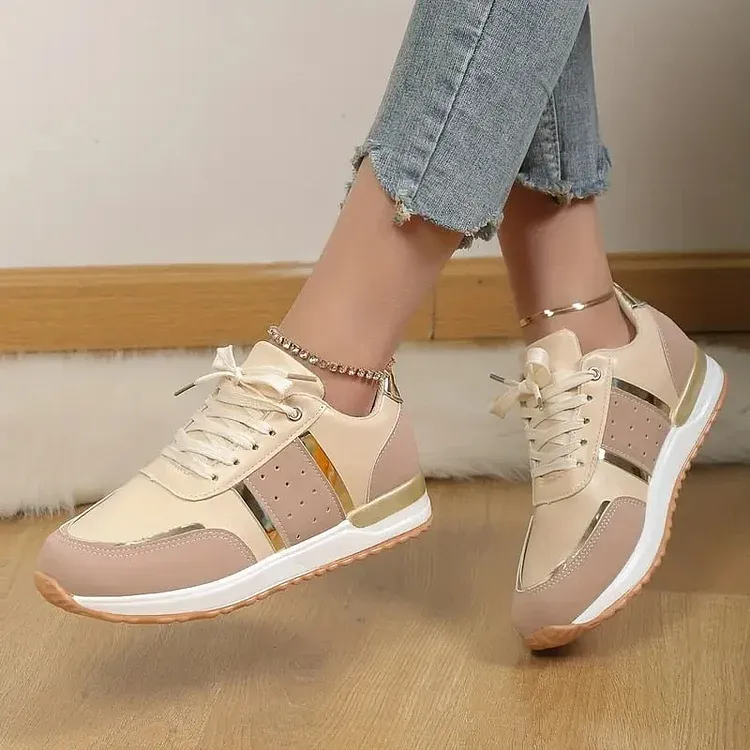 Orthopedic Women Shoes Leather Breathable Comfy Summer Platform Sneakers