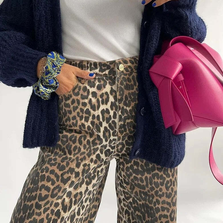 Benthe - Vintage With Leopard Print trousers