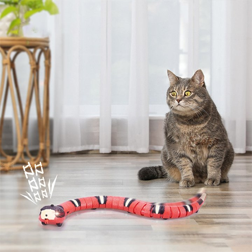 Smart Sensing Snake Electron Interactive Cat Toys-gladdween