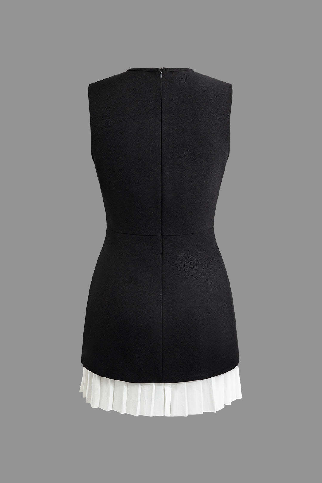 Pleated Hem Mini Dress