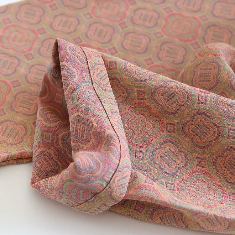 Retro Frog Button Cotton Breathable Pajama Set