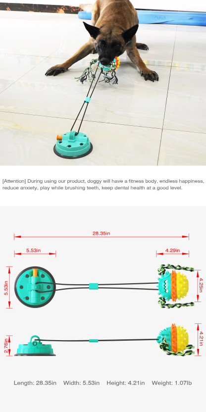 Indestructible Dog Chew Toy Suction Cup Dog Toy