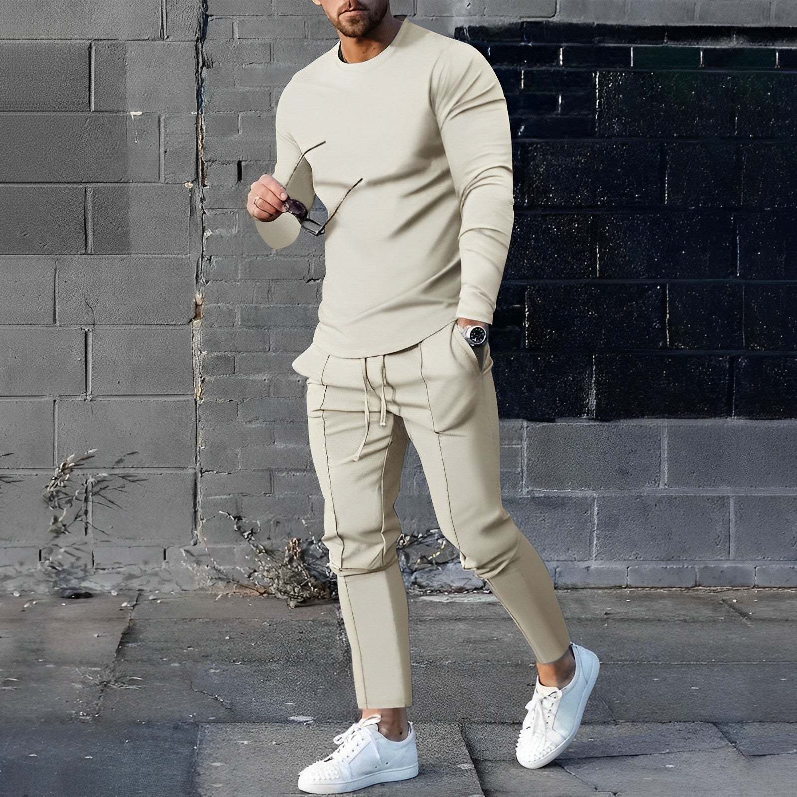 Loose Shirt Pants Men's Tracksuit