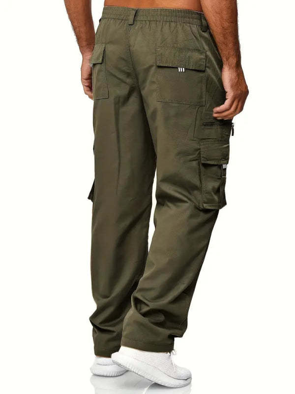 Men's Casual Multi-Pocket Straight Leg Cargo Pants