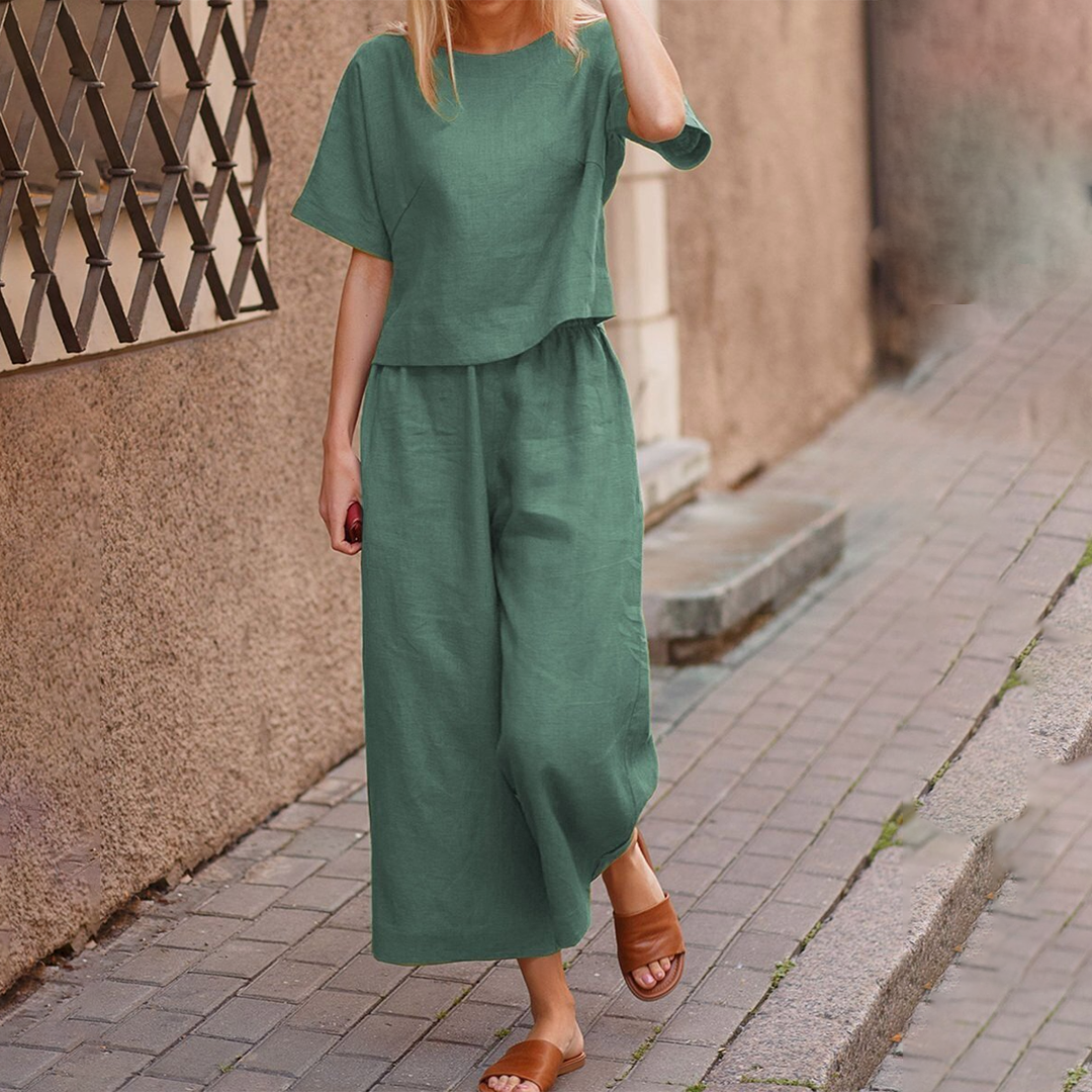 Giselle - Outfit Set - Casual - Lightweight Cotton - Perfect for Casual Days