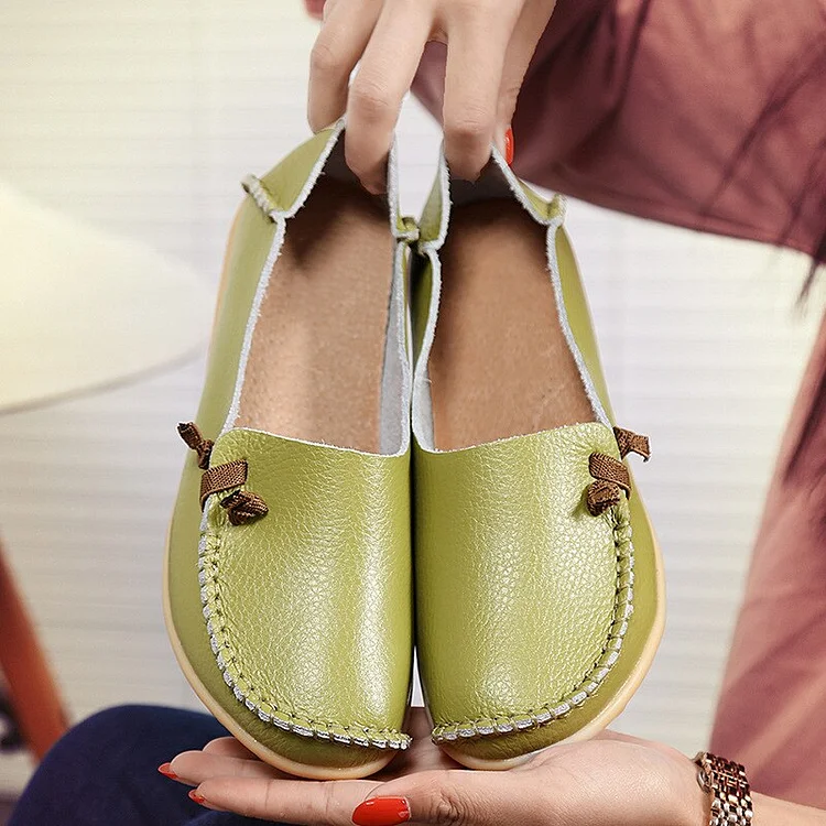 Flat Bottom Ladies Casual Mom Shoes Soft Loafers