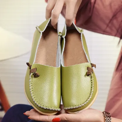 Flat Bottom Ladies Casual Mom Shoes Soft Loafers