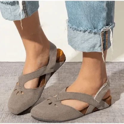Simple Retro Suede Leather Sandals