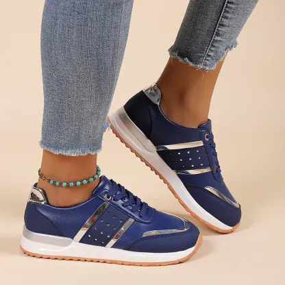 Orthopedic Women Shoes Leather Breathable Comfy Summer Platform Sneakers