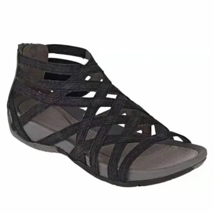 Hollow Out Breathable Round Toe Flat Sandals