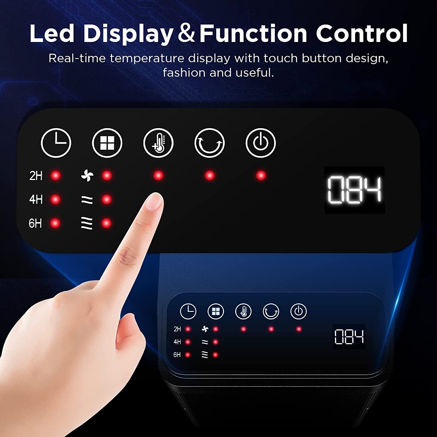 Space Heater With Fan & Thermostat 1500w/1200w-gladdween
