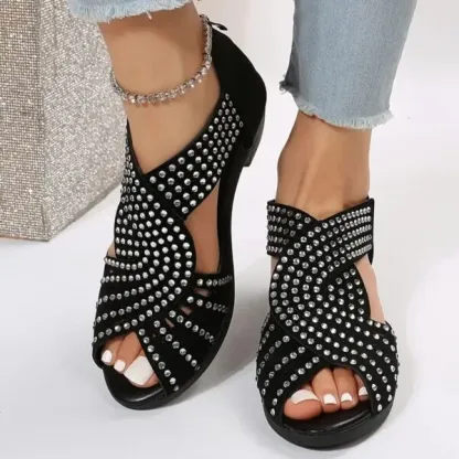 Orthopedic Low Heel Cut-Out Sandals