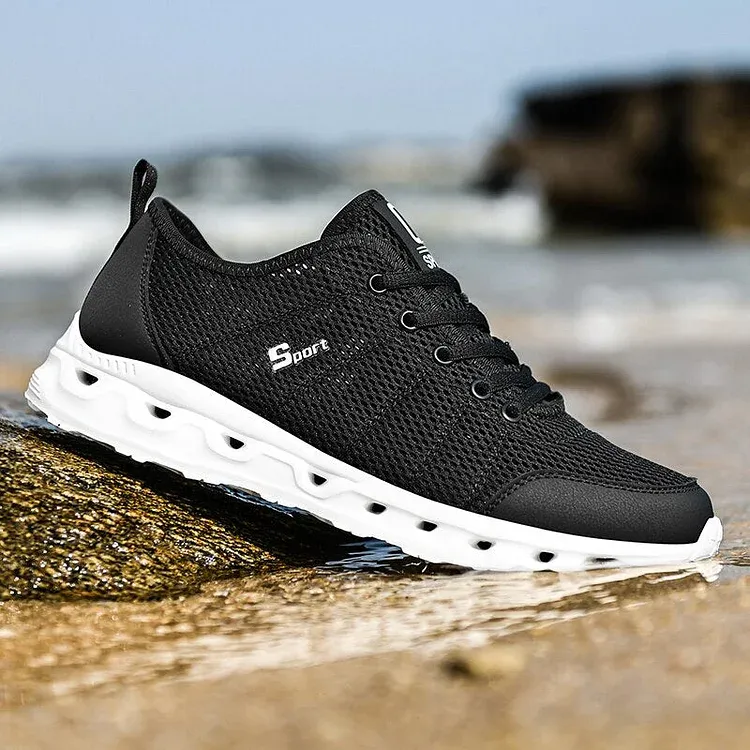 Men Aqua Outdoor Breathable Beach Upstream Shoes