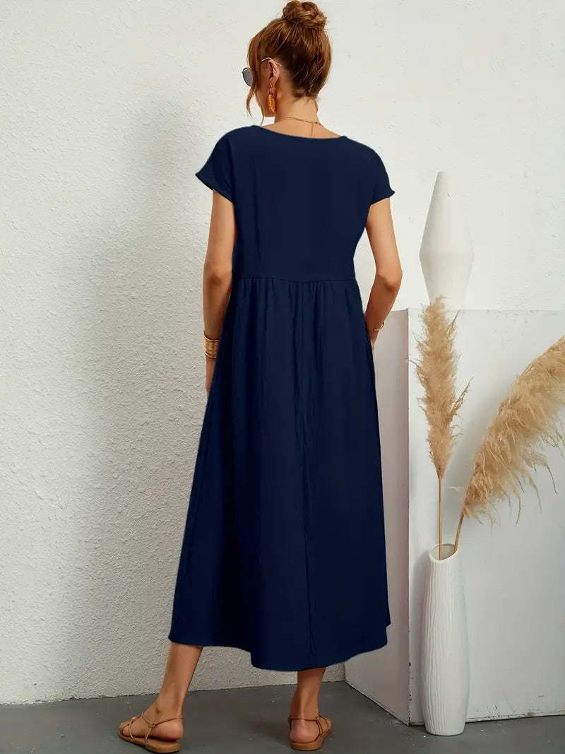 Corsica - Summer Dress With Solid Bag