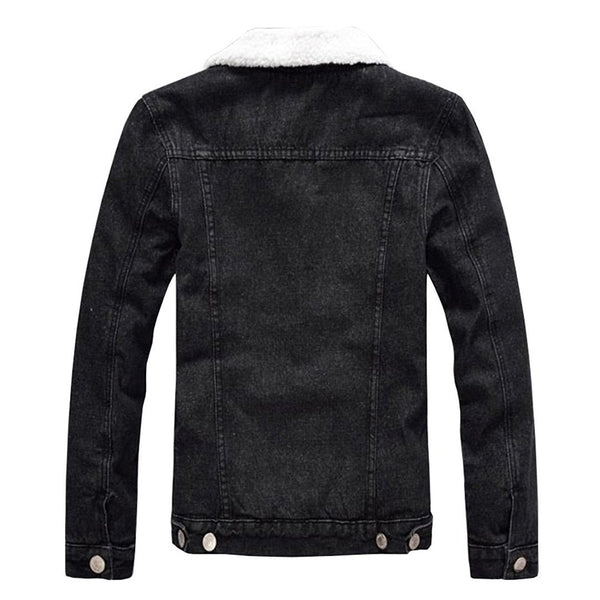 Men's Winter Fleece Denim Jacket