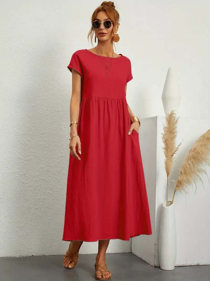Corsica - Summer Dress With Solid Bag