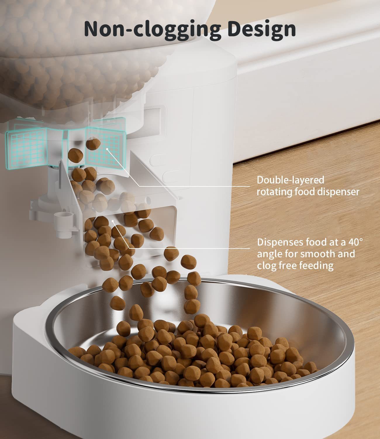 Exclusive Large Automatic Dog Cat Time Pet Food Feeder Dispenser-gladdween