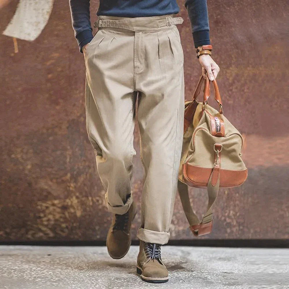 Harrison - Gurkha trousers with pleated front