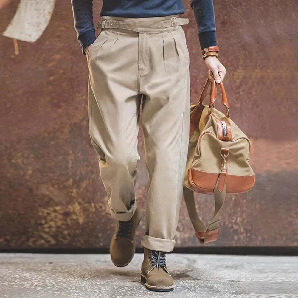 Harrison - Gurkha trousers with pleated front