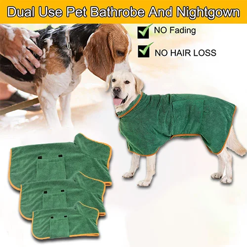 Microfiber Dog Bathrobe-gladdween