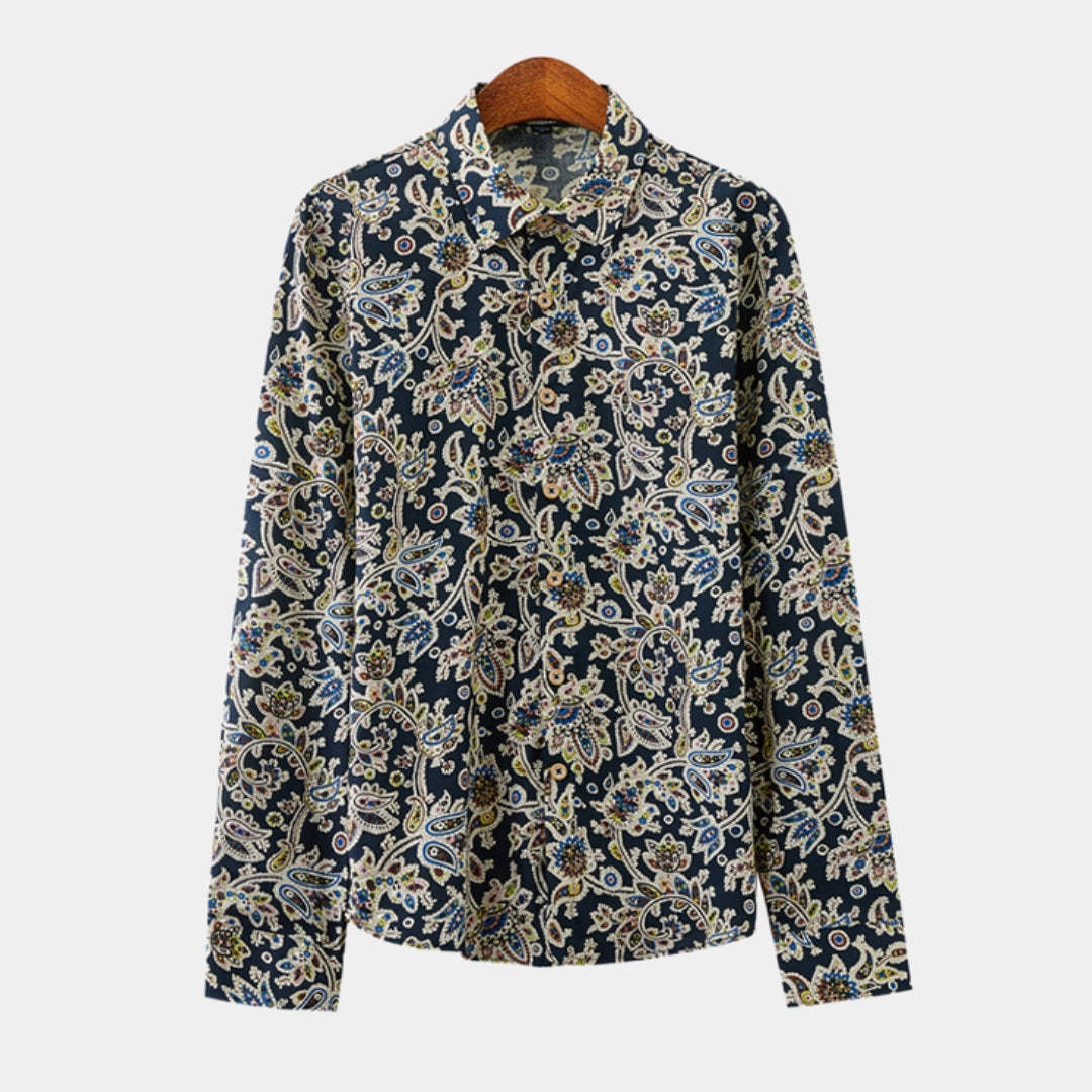 Print Ethnic Spring/Summer Wedding Shirt