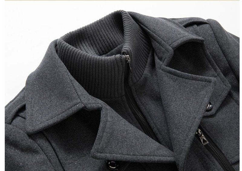 Men's Business Wool Overcoat